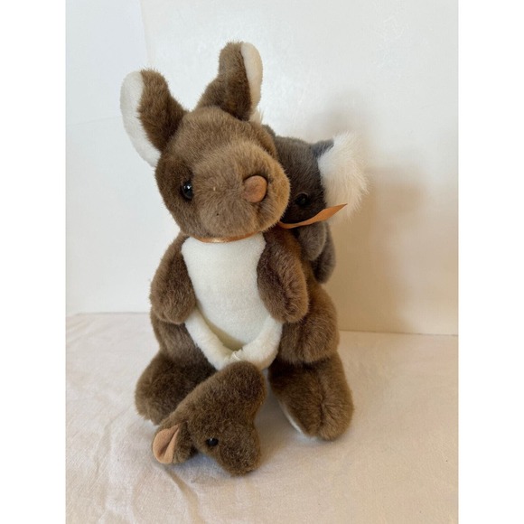 Plush Kangaroo Mama with Baby in Pouch w Koala on Back Windmill Toys Stuffed - Picture 7 of 7